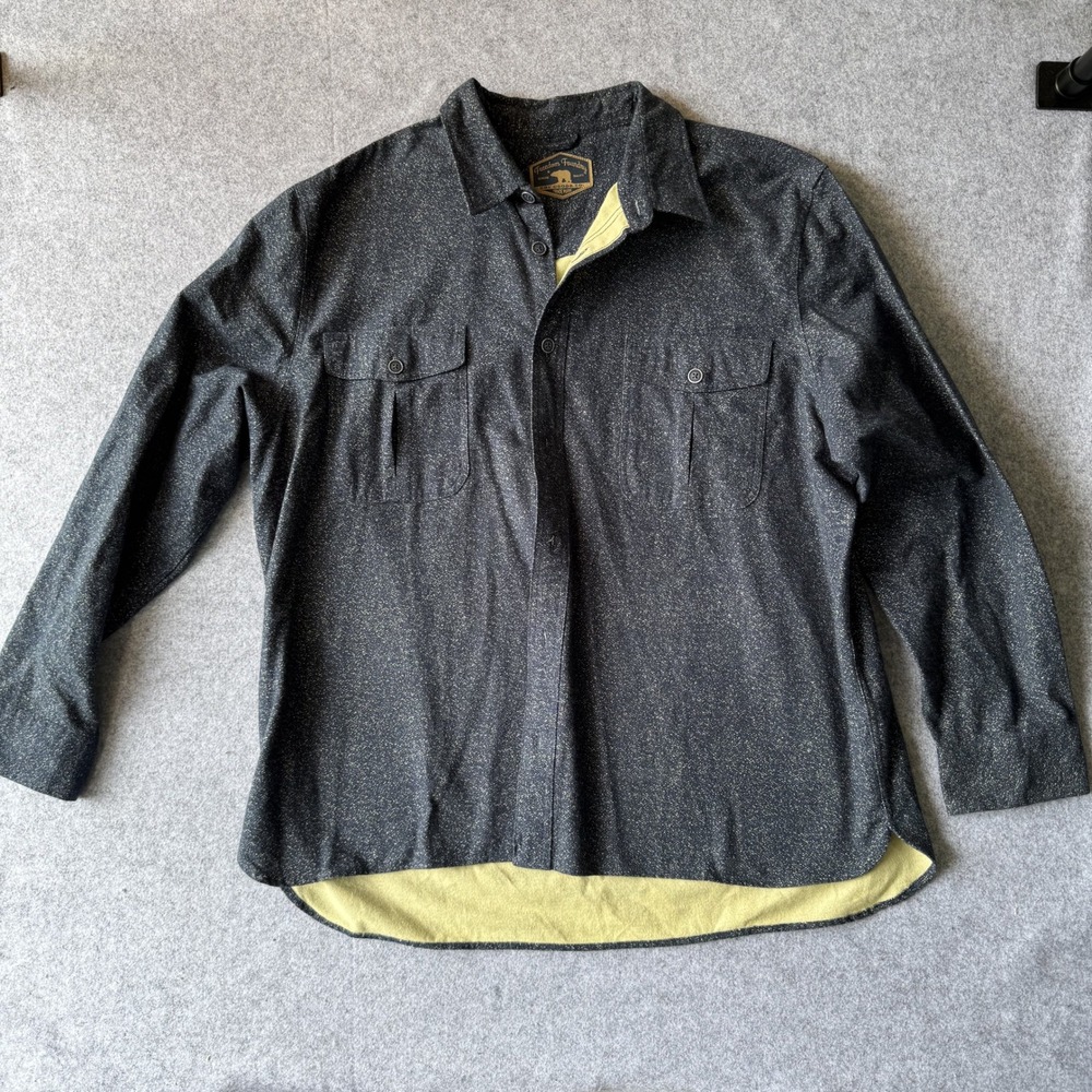 Freedom Foundry Dry Goods Co Shirt Jacket L Black Speckled‎ Heavyweight Shacket